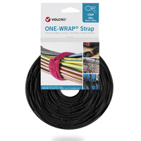 VELCRO® One Wrap® band 25 mm x 300 mm, 100 stuks, zwart