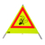 Warnpyramide leicht retro gelb 700 mm mit Rauchverbot