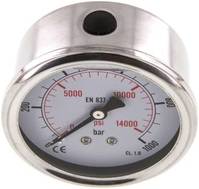 MW100063GLYCRE Glycerin-Manometer waagerecht (CrNi/Ms),63mm, 0 - 1000bar