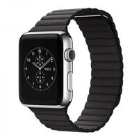 Mybandz Apple Watch 42/44mm mágneses bőr óraszíj fekete (APW421835)