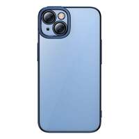 Baseus Glitter iPhone 14 Átlátszó tok és üvegfólia kék (ARMC021203)