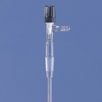 6mm Gas inlet tube with valve stopcock DURAN® tubing