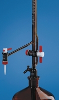 Burette automatique de Pellet en verre borosilicaté 3.3 brun classe B avec robinet intermédiaire Description sans flacon