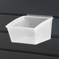Popbox "Standard" / Bac à marchandises / Boîte pour système de parois à lamelles | transparent laiteux