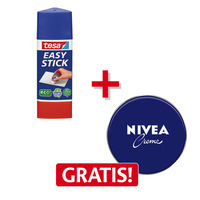 2 tesa Easy Stick® Klebestifte, Inhalt 12 g + Nivea Creme GRATIS