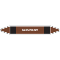 Aufkleber Faulschlamm, braun / schwarz, Folie, selbstklebend, 115 x 16 x 0,1 mm, DIN 2403, F906