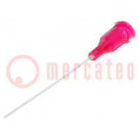 Needle: plastic flexible; 1.5"; Size: 25; straight; 0.25mm