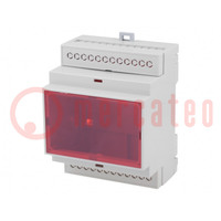 Enclosure: for DIN rail mounting; Y: 90.2mm; X: 71mm; Z: 57.5mm; ABS