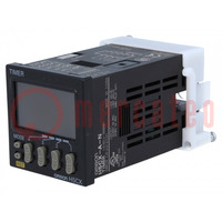 Timer; Range: 0,01s÷9999h; SPDT; 100÷240VAC; on panel; Display: LED