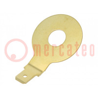 Terminal: flat; male; M8; screw; copper alloy; angled