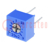 Potentiometer: für den Einbau; 1-Drehung,liegend; 2kΩ; 500mW