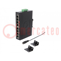 Switch Ethernet; unmanaged; Number of ports: 8; 12÷48VDC; RJ45