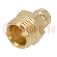 Connector; aansluitstuk; max.15bar; Mat.beh: messing; D1: 9mm