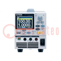Power supply: programmable laboratory; Ch: 1; 100VDC; 1A; 100W