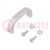 Handle; aluminium; grey; H: 29mm; L: 63mm; W: 12mm