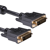 Cablenet 10m DVI-D 24+1 Dual Link 1080p Gold Male - Male 28AWG Black PVC Cable