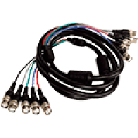 Cablenet 5m 5 x BNC Male - Male Monitor Black Cable