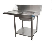 Saro aanvoertafel voor vaatwasser rechts, 1 bak, 1200 m