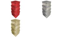 Clairefontaine Geschenkboxen-Set "Glitter rot", 4-teilig (87002102)