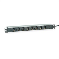 ROLINE PDU Rack-be, 8x Schuko, C14 M, 2 m