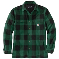 CHEMISE À CARREAUX FLANELLE DOUBLÉE SHERPA JAC T2XL VERT/NOIR - CARHARTT - S1104911G54XXL