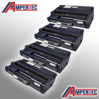 4 Ampertec Toner ersetzt Ricoh 406522 schwarz