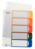 Plastikregister 1-5, bedruckbar, A4, PP, 5 Blatt, farbig