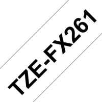 Brother TZE-FX261 Etiketten erstellendes Band Schwarz auf weiss