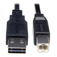 Tripp Lite UR022-010 Cable USB 2.0 Universal Reversible (Reversible A a B M/M), 3.05 m [10 pies]