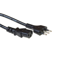 ACT AK5066 cable de transmisión Negro 2,5 m Enchufe tipo L C13 acoplador