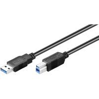 Goobay 65719 USB Kabel 1 m USB 3.2 Gen 1 (3.1 Gen 1) USB A USB B Schwarz