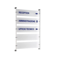 Tecnostyl TP001BS stand informativo e supporto per brochure Acrilico, Alluminio Argento, Trasparente