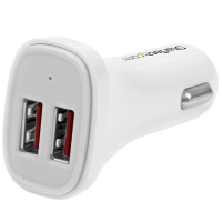 StarTech.com USB2PCARWHS ładowarka do urządzeń przenośnych Uniwersalne Biały Zapalniczka Automatyczna