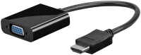 Goobay 68793 adaptador de cable de vídeo 0,1 m VGA (D-Sub) HDMI tipo A (Estándar) Negro
