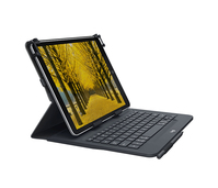Logitech Universal Folio with integrated keyboard for 9-10 inch tablets Schwarz Bluetooth QWERTZ Deutsch