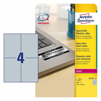 Avery L6134-20 etykiet do nadruku Srebrny Samoprzylepne etykiety do drukowania