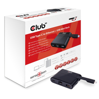 CLUB3D USB Type-C auf Ethernet + USB 3.0 + USB Type-C Charging Mini Dock