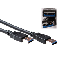 ACT SB3010 cable USB 0,5 m USB 3.2 Gen 1 (3.1 Gen 1) USB A Negro