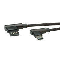ROLINE 11.02.9035 USB-kabel 0,8 m USB 2.0 USB C USB A Zwart