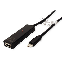 Value 12.99.1113 USB Kabel 15 m USB 2.0 USB C USB A Schwarz