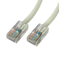 Videk Unbooted Cat5e UTP Cross Wired Patch Cable Beige 1Mtr