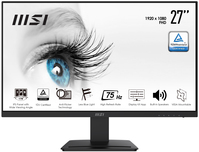 MSI Pro MP273 27 Inch Monitor, Full HD (1920 x 1080), 75Hz, IPS, 5ms, HDMI, DisplayPort, Built-in Speakers, Anti-Glare, Anti-Flicker, Less Blue light, TÜV Certified, VESA, Kensi...
