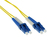 ACT LC-LC 9/125um OS1 Duplex 50m (RL9950) Glasvezel kabel Geel