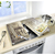 WENKO BISTRO tabla de cocina para cortar Rectangular Plástico, Vidrio templado, Elastómero termoplástico (TPE) Beige, Multicolor