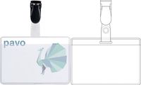pavo Porte-badge, avec clip, 60 x 90 mm, transparent (7300000)