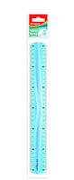 Linijka KEYROAD, 30cm, elastyczna, zawieszka, niebieska