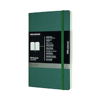 Notes MOLESKINE Professional L (13x21 cm), miękka oprawa, forest green, 192 stron, zielony