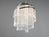 Großer LED Kronleuchter mit Acryl Kristallbehang und Fernbedienung Ø 48cm
