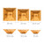 Relaxdays Bambus Schalen im 3er Set als schicke Dekoschale und Obstschale quadratische Schälchen in 3 verschiedenen Größen Snackschale aus Holz ineinander stapelbar auch als Gebäckschale ideal, natur