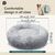 BLUZELLE Orthopedic Dog Bed for Large Sized Dogs, 40" Donut Dog Bed Memory Foam Washable, Round Plush Dog Pillow Fluffy Calming Pet Mat, Soft Pad No-Skid Bottom Light Grey